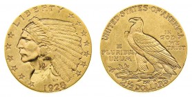 stati uniti d’america 
2,5 Dollari “Indian Head” 1928 - Zecca: Filadelfia