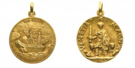 medaglie medaglie italiane 
Regno d’Italia - Medaglia 1928 Anno VI per il varo della Motonave Piero Foscari - Diametro mm. 26, peso gr. 10,51 (Casola...