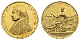 medaglie pontificie 
Gregorio XVI (1831-1846) - Medaglia annuale Anno VI - Opus Giuseppe Cerbara - Diametro mm. 43 e peso gr. 42,35 - Di grande rarit...
