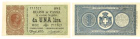 regno d'italia
Buono di Cassa da 1 Lire - D.M. 9.11.1895 - Non comune - Lievi strappetti, ma in generale di buona qualità (Bol. n. B4) (Gig. n. BS1A)...