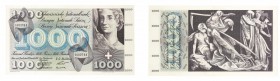 Europa 
Svizzera - Serie di sette valori (5, 10, 20, 50, 100, 500 e 1.000 Franchi) emessi fra il 1947 e il 1973 - Buona qualità generale (Pick n. 11m...