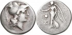 Pamphylien: SIDE: Tetradrachme, 2.-1. Jhd. v. Chr., 16,07 g. Athenakopf mit korinthischem Helm / Nike nach links. Sehr schön.
 [differenzbesteuert]