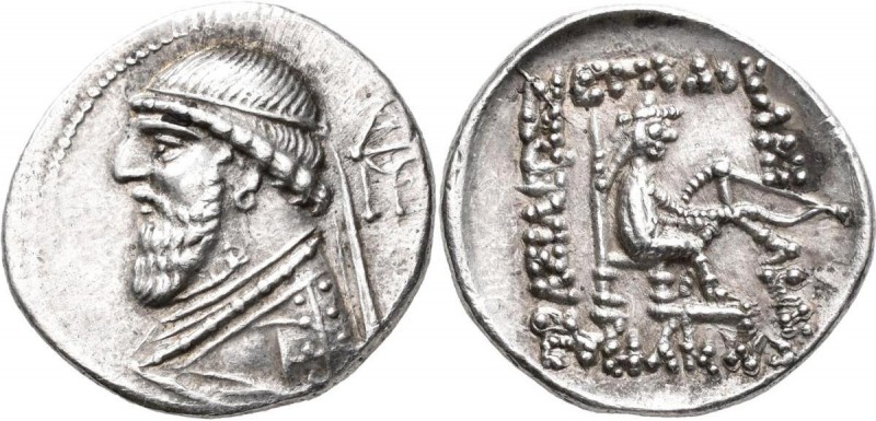Parther: Mithradates II. 121-91 v. Chr.: Drachme. Büste mit Diadem nach links, d...