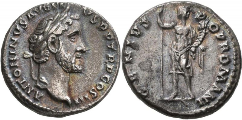 Antoninus Pius (138 - 161): Denar, GENIVS POP ROMANI, Kampmann 35.82, 2,62 g, fa...
