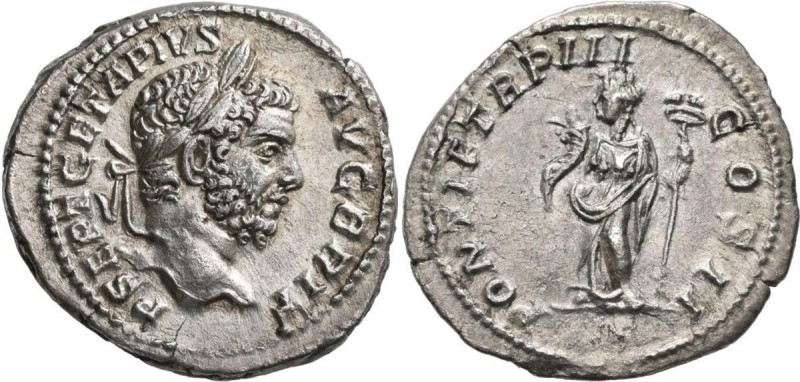 Geta (198 - 209 - 212): als Augustus 209-212: Denar o.J. Portrait mit Lorbeerkra...