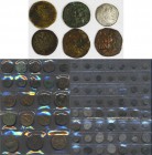 Antike: Lot von insgesamt ca. 80 antike Silber- und Bronzemünzen, auch Teilstücke, Griechische Münzen, Römische Republik, Römische Kaiserzeit, Byzanz,...