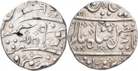Franz. Indien: Französisches Protektorat, Shah Alam II. 1759-1806: Rupie 1221/43 (1806), Arcot. KM# 15, Lecompte 140. 11,43 g. Sehr schön.
 [differen...