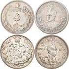 Iran: Königreich, Reza Shah: Lot 4 Silbermünzen zu 5000 Dinars (5 Kran), nicht näher bestimmt.
 [differenzbesteuert]
