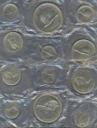 Kanada: Elizabeth II. 1952-,: 6-coin Centennial Set 1967 - auf die 100-Jahrfeier der Unabhängigkeit. Gold plated.
 [differenzbesteuert]