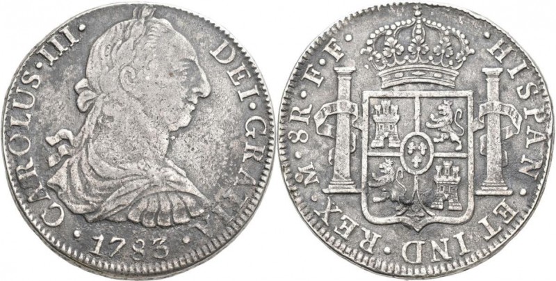 Mexiko: Carlos III. 1759-1788: 8 Reales 1783 Mo, Mexiko City. 25,19 g. Schön - s...