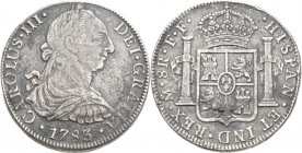 Mexiko: Carlos III. 1759-1788: 8 Reales 1783 Mo, Mexiko City. 25,19 g. Schön - sehr schön.
 [zzgl. 19 % MwSt.]