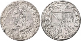 Frankreich: Straßburg (Bistum), Karl von Lothringen 1593-1607: Teston (1/3 Taler) 1605. Büste nach links, Umschrift CAROL D G CARD LOTH EP ARGENT ET M...