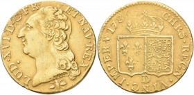 Frankreich: Louis XVI. 1774-1792: Louis d'or 1786 D, Friedberg 475, 6,06 g, kleine Randfehler, sehr schön.
 [differenzbesteuert]