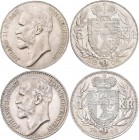 Liechtenstein: Lot 5 Stück, 5 Kronen 1904, 2 Kronen 1915, 1 Krone 1900, 1904 (2x), HMZ 2-1376c, 1377b, 1378c,d, vorzüglich, vorzüglich - stempelglanz....