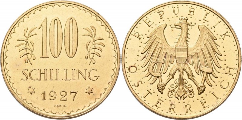 Österreich: 1. Republik bis 1945: 100 Schilling 1927, Edelweiss, KM# 2842, Fried...