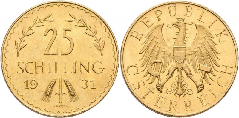 Österreich: 1. Republik bis 1945: 25 Schilling 1931, Edelweiss, KM# 2841, Friedb...