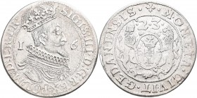 Polen: Sigismund III., 1587-1632: Ort (1/4 Reichstaler) 1623, Bromberg. Gumowski 1391, 6,37 g, Prägeschwäche, sehr schön-vorzüglich.
 [differenzbeste...