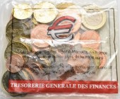 Monaco: Rainier II. 1949-2005: offizielles Euro Starterkit, Nennwert 15,25 Euros / 100 F. Inhalt: 6 x 1 Cent, 7 x 2 Cent, 5 x 5 Cent, 4 x 10 Cent, 7 x...