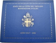 Vatikan: Johannes Paul II. 1978-2005: Kursmünzensatz 2002, 1 Cent bis 2 Euro, im Originalfolder. Auflage 65.000 Ex., stempelglanz.
 [differenzbesteue...