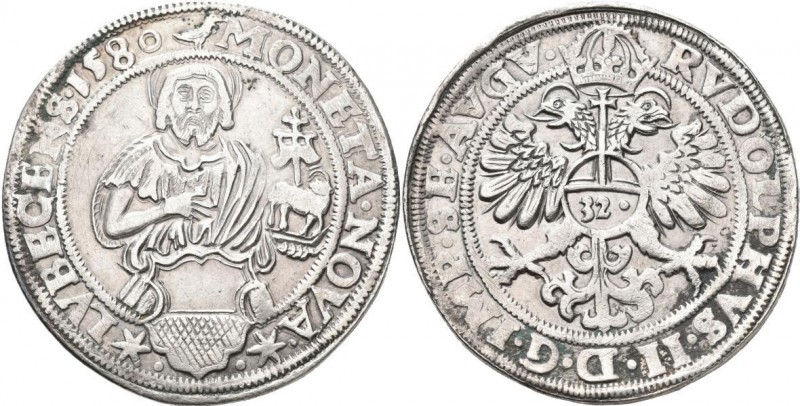 Altdeutschland und RDR bis 1800: Lübeck: Reichstaler zu 32 Schilling 1580 mit Ti...