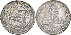 Altdeutschland und RDR bis 1800: Münster-Bistum, Ferdinand von Bayern 1612-1650: Doppelter Schautaler 1638, Münster. 33,62 g. Stadtansicht von Münster...