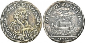 Altdeutschland und RDR bis 1800: Schwäbisch Hall: Silbermedaille (Silberabschlag vom Doppeldukat) 1717 auf das Reformationsjubiläum. Brustbild Luthers...