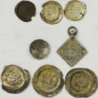 Altdeutschland und RDR bis 1800: Lot 8 Kleinmünzen, 3 x Brakteaten der Reichsmünzstätte Donauwörth / 3 x Hohlpfennige aus Mansfeld 15. Jhd. / Stuttgar...