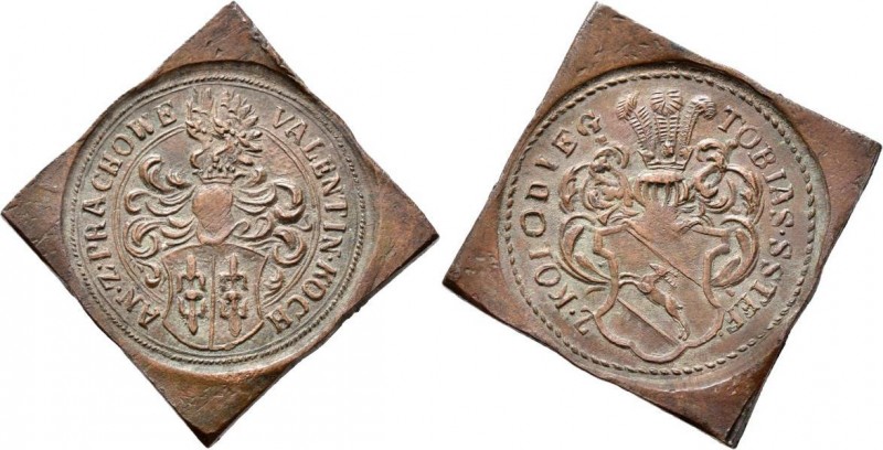 Haus Habsburg: Böhmen, Cu-Rechenpfennig-Klippe o. J. (um 1620), 24 mm, 5,83 g. T...