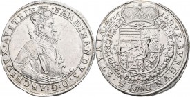Haus Habsburg: Erzherzog Ferdinand II. 1592-1637: Reichstaler 1614, Davenport 3311, 26,99 g, Randfehler, Kratzer, Schrötlingsfehler, gereinigt, fast s...