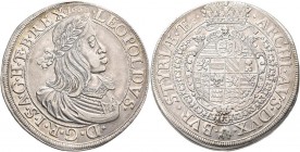 Haus Habsburg: Leopold I. 1657-1705: Reichstaler 1660 Graz, Davenport 3231, 28,6 g, sehr schön-vorzüglich.
 [differenzbesteuert]