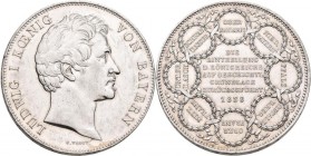 Bayern: Ludwig I. 1825-1848: Geschichtsdoppeltaler 1838 (Drey-Einhalb Gulden), Einteilung des Königreiches, AKS 99, sehr schön.
 [differenzbesteuert]...