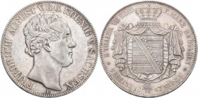 Sachsen: Friedrich August II. 1836-1854: Doppeltaler 1847 (3½ Gulden Vereinsmünze), AKS 94, Jaeger 78, sehr schön.
 [differenzbesteuert]