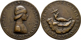 Medaillen alle Welt: Italien-Genova: Doge Battista Fregos 1478-1483: Genova-Italien: Doge Battista Fregos 1478-1483: Bronzegussmedaille o. J. (um 1480...