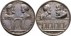 Medaillen alle Welt: Italien-Kirchenstaat, Benedikt XIV. 1740-1758: Silbergußmedaille o.J. (1750 Anno Santo), unsigniert (wohl aus der Werkstatt Hamer...