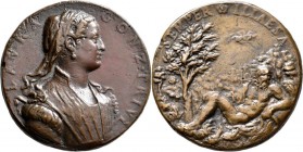 Medaillen alle Welt: Italien-Venezia: Bronzegussmedaille o.J., unbekannter Meister, auf Laura Gonzaga Trivulzio, venezianische Patrizierin, Gattin des...