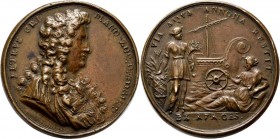 Medaillen alle Welt: Italien-Venezia: Pietro Grimani 1647-1734: Bronzegussmedaille 1686, von Giovanni Francesco Neidinger, auf seine Verdienste für Fr...