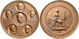 Medaillen alle Welt: Österreich: Bronzemedaille 1894, von Jauner, auf den 25 .jährigen Bestand des österreichischen Touristenklub. Avers: Vindobona in...