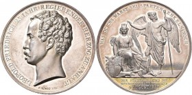 Medaillen Deutschland: Anhalt-Dessau, Leopold Friedrich 1817-1871: Silbermedaille 1842, von König, auf sein 25jähriges Regierungsjubiläum, Mann 959 a,...