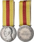 Medaillen Deutschland: Baden: Silberne Großherzogliche Vedienstmedaille o.J. (1866-1918) mit dem Portrait Großherzog Friedrich II. Signeirt R.M. (Rudo...