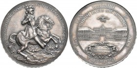 Medaillen Deutschland: Baden-Baden,Ludwig Wilhelm 1677-1707: Mattierte Silbermedaille 1955 unsigniert, auf den 300. Geburtstag des Markgrafen und den ...