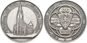 Medaillen Deutschland: Reutlingen: Silbermedaille 1901, von Mayer und Wilhelm. Auf die Neueinweihung der Marienkirche. Ansicht der Kirche / Stadtwappe...