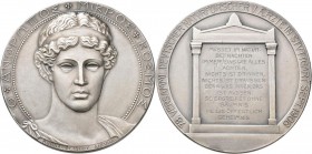 Medaillen Deutschland: Stuttgart: Silbermedaille 1906 von Mayer & Wilhelm, 78. Versammlung Deutscher Naturforscher, 50,5 mm, 44,2 g, Randpunze ”1000”,...