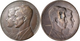 Medaillen Deutschland: Württemberg, Carl Herzog von Württemberg *1936: Einseitiges Bronzegussmodell der Vorderseite der Medaille 1960 von David Fahrne...