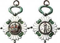 Orden & Ehrenzeichen: Jugoslawien, Königreich 1918-1945: Orden der Jugoslawischen Krone, Silber, teilweise vergoldet und emailliert, vereinzelte feine...