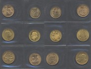 Alle Welt: Kleines Lot 6 Goldmünzen: 10 CHF Vreneli 1922, 20 CHF Vreneli 1935 LB, 1 Dukat Ö-U 1915, 20 Corona Ö-U 1915, 20 FRF 1910 Hahn, 1 Sovereign ...