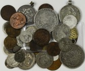 Alle Welt: Lot 49 diverse Münzen aus aller Welt, Altdeutschland, Altpolen u.s.w. Einige Silbermünzen, dabei auch eine goldene islamische Münze. Eine F...
