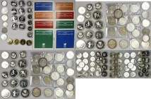 Alle Welt: Umfangreiche Sammlung an Münzen mit Motiven Olympische Spiele. Angefangen mit 500 Markkaa 1952 (Olympiade Helsinky), über Innsbruck, Tokyo,...