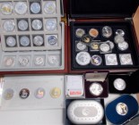 Alle Welt: Silberanleger aufgepasst, ein Karton voll mit Silbermünzen, überwiegend in Unzengröße, teilweise veredelt. Dabei Panda, Kookaburra, Lunarse...