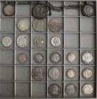 Alle Welt: Insgesamt 22 Silbermünzen aus aller Welt mit Schwerpunkt Deutsches Kaiserreich/Preußen, sehr schön, sehr schön-vorzüglich, vorzüglich.
 [d...