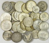 Amerika: Eine Schachtel mit 29 Münzen aus Amerika. Dabei USA, Kanada, Mexiko, Panama, Uruguay und Ecuador. Fast alles Silbermünzen.
 [differenzbesteu...